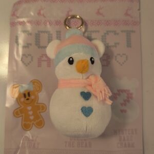 Belle& Park Cute Mickey Ears Snowman Plush Keychain